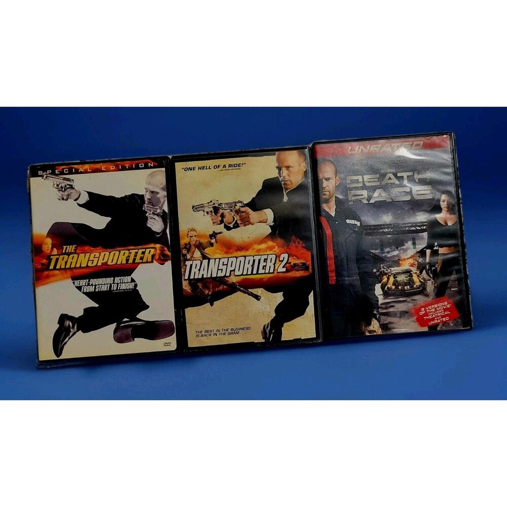 ACTION 3PK! TRANSPORER, TRANSPORTER 2 &   DEATH RACE! JASON STATHAM AT HIS BEST!